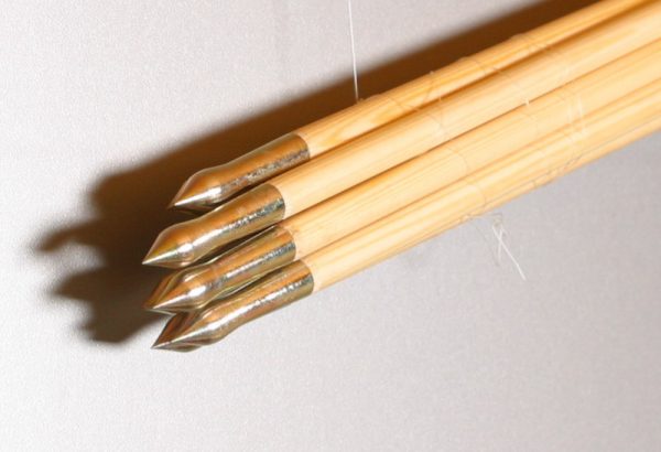 Traditional wood arrows 10 pieces with wood nock-1384