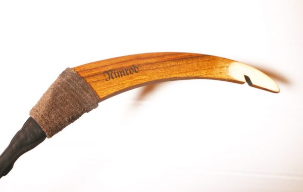 Horn plate and leather decorated Traditional Hungarian bow T/337-1639